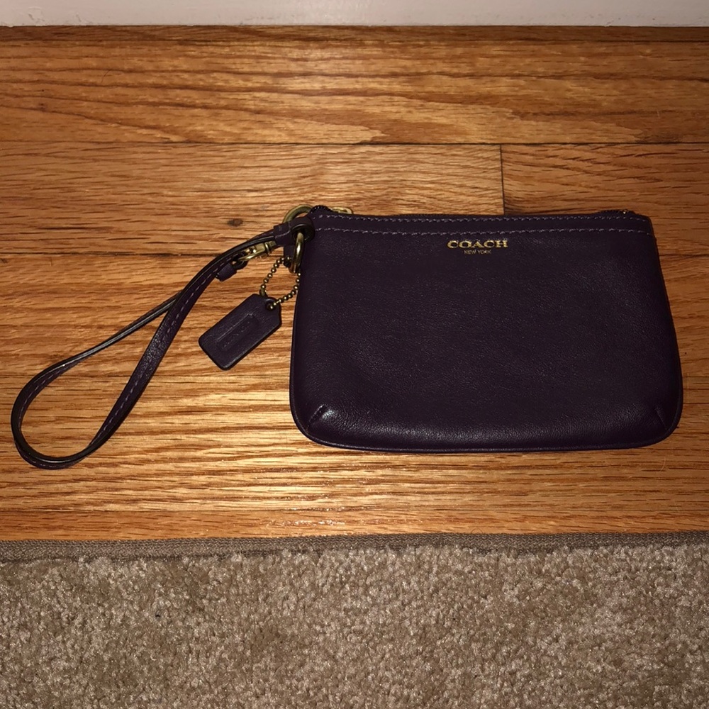 Coach leather wristlet